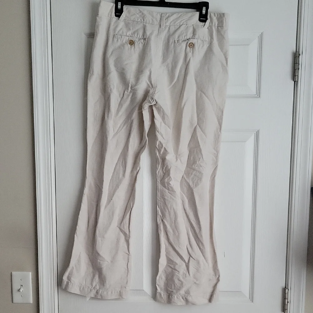 Banana Republic Cream Linen Pants